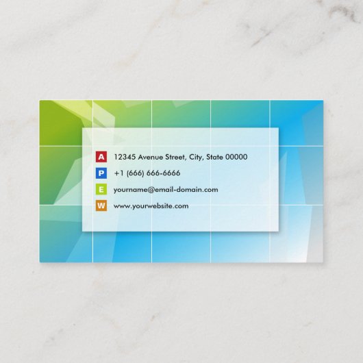 Financiële manager - Modern elegant eenvoudig Visitekaartje (Achterkant)