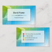 Financiële manager - Modern elegant eenvoudig Visitekaartje (Voorkant / Achterkant)