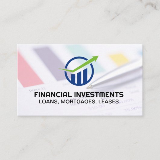 financiële notitie | staafdiagram Logo Visitekaartje (Voorkant)