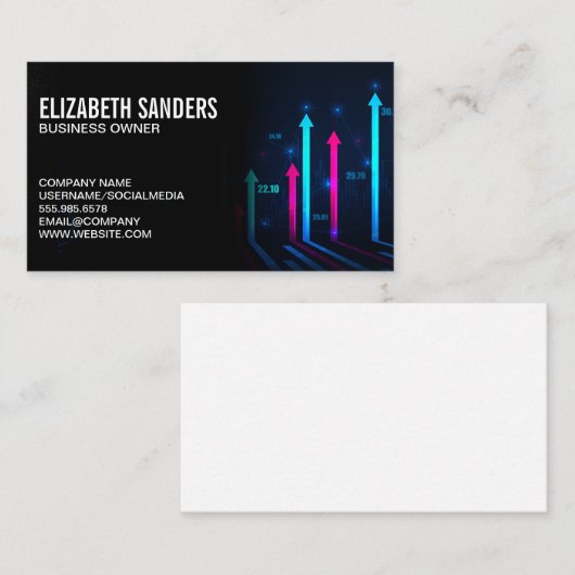 Financiële pijlen visitekaartje (Voorkant / Achterkant)