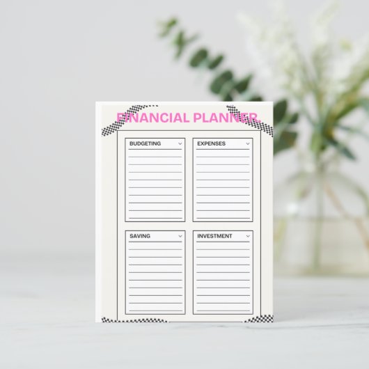 Financiële planner (Staand voorkant)