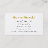 Financiële planner visitekaartje (Achterkant)