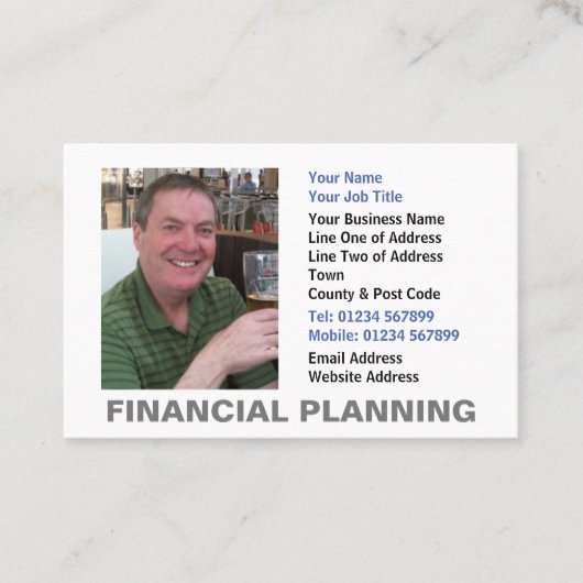 Financiële planning foto visitekaartje (Voorkant)