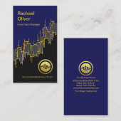 Financiële planning van dual-tone stock Index Wave Visitekaartje (Voorkant / Achterkant)