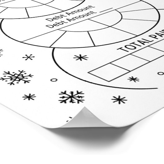 Financiële schuld Snowball Tracker Poster (Hoek)