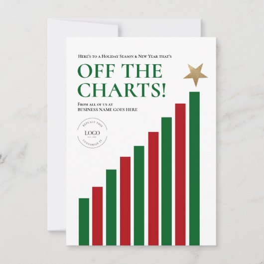 Financiële sector uit de hitlijsten Happy New Year Feestdagenkaart (Voorkant)