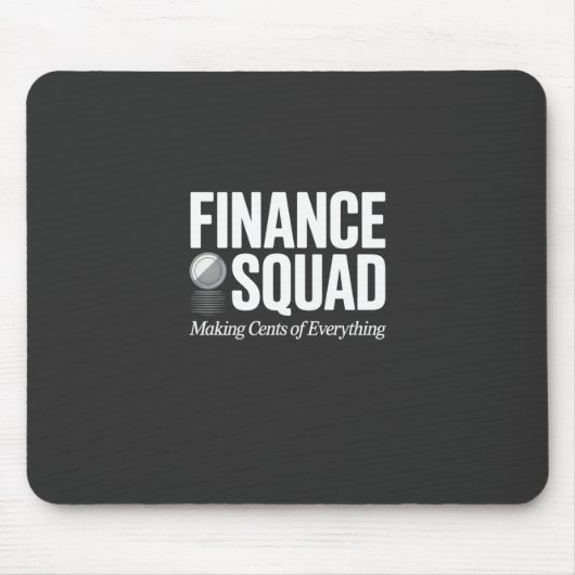 Financiële Squad Grappige Kantoorhumor Vet Typogra Muismat (Voorkant)