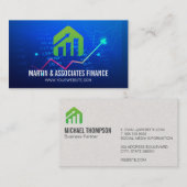 financiële staafdiagram | Voorraden Visitekaartje (Voorkant / Achterkant)