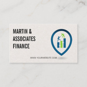 Financiële staafgrafiek logo Data Visitekaartje