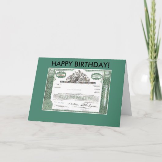 Financiële Verjaardag Kaart (Voorkant)