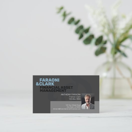 Financiële vermogensbeheerder visitekaartje (Staand voorkant)