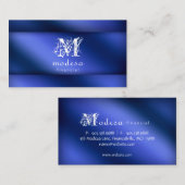 Financiële Visitekaartjes Blauwe Metallic (Voorkant / Achterkant)