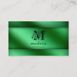 Financiële Visitekaartjes Groen Metallic