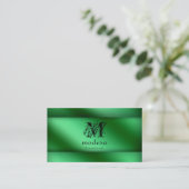 Financiële Visitekaartjes Groen Metallic (Staand voorkant)