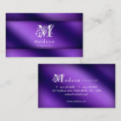 Financiële Visitekaartjes Paarse metallische (Voorkant / Achterkant)
