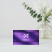 Financiële Visitekaartjes Paarse metallische (Staand voorkant)