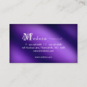 Financiële Visitekaartjes Paarse metallische (Achterkant)