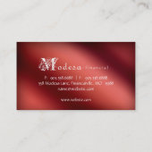 Financiële Visitekaartjes Rode metalen (Achterkant)
