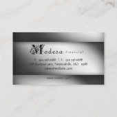 Financiële Visitekaartjes Silver Professional Plai (Achterkant)