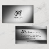 Financiële Visitekaartjes Silver Professional Plai (Voorkant / Achterkant)