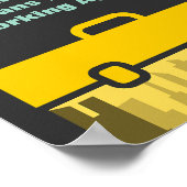 Financiële vrijheid betekent nooit meer werken poster (Hoek)