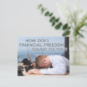 Financiële vrijheid - Briefkaart (Staand voorkant)