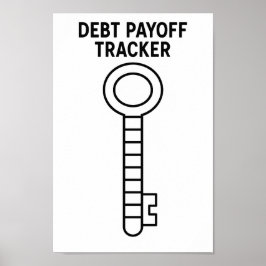 Financiële vrijheid. Debt Payoff Tracker Poster