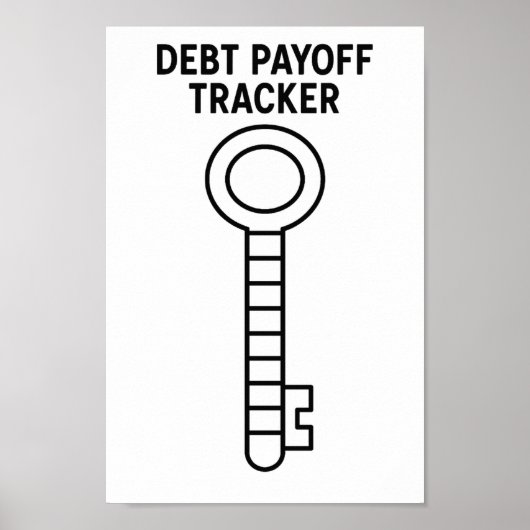 Financiële vrijheid. Debt Payoff Tracker Poster (Voorkant)
