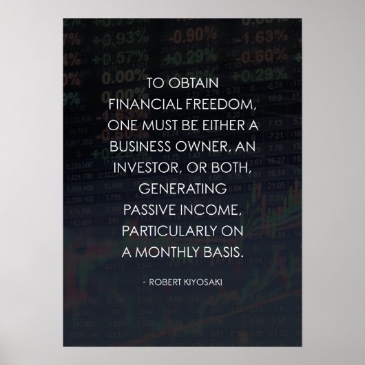 Financiële vrijheid - Poster succesvolle motivatie (Voorkant)