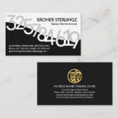 Financiële Wave Nummers Trading Visitekaartje (Voorkant / Achterkant)