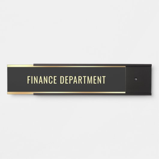 Financiën Afdeling Sjabloon Veranderlijke Naam Tek Deurbordje (Voorkant)