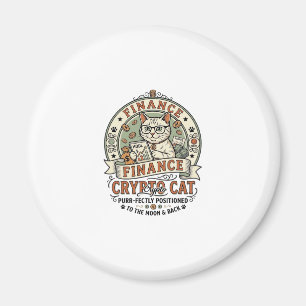 Financiën Crypto Kat Financiën Crypto Kat Vintage  Magneet