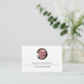 Financier met foto van houder identiteitskaart visitekaartje (Staand voorkant)
