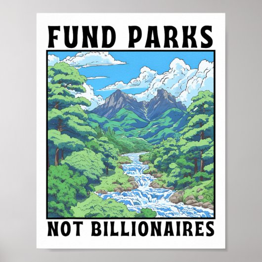 Financier parken, geen miljardairs poster (Voorkant)