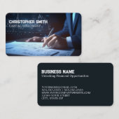 Financiering door investeringsbank visitekaartje (Voorkant / Achterkant)