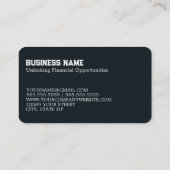 Financiering door investeringsbank visitekaartje (Achterkant)