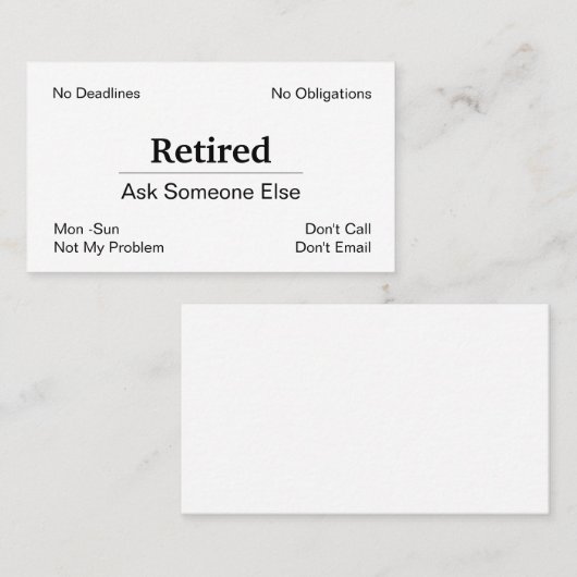 Financiering uit bedrijfspensioenen visitekaartje (Voorkant / Achterkant)