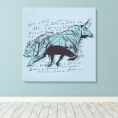 Financiering van aandelenmarktanalyse canvas afdruk (Insitu (Houten vloer))