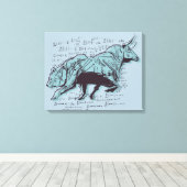 Financiering van aandelenmarktanalyse canvas afdruk (Insitu (Houten vloer))