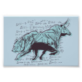 Financiering van aandelenmarktanalyse foto afdruk (Voorkant)