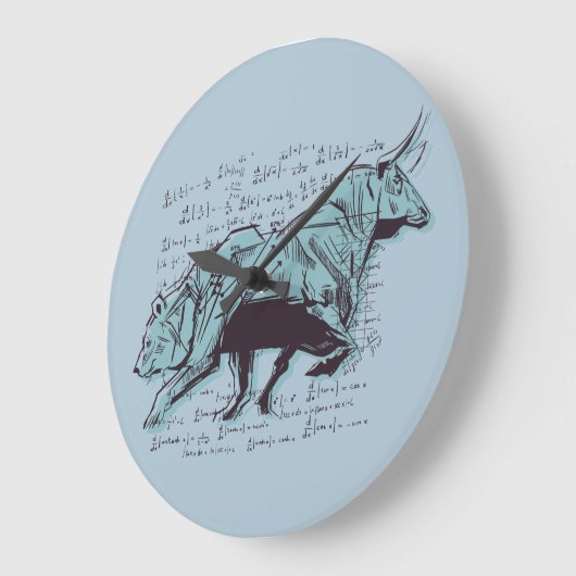 Financiering van aandelenmarktanalyse grote klok (Hoek)