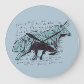 Financiering van aandelenmarktanalyse grote klok (Voorkant)