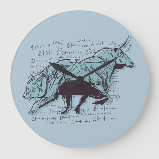 Financiering van aandelenmarktanalyse grote klok (Voorkant)