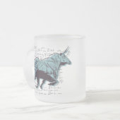 Financiering van aandelenmarktanalyse matglas koffiemok (Voorkant links)