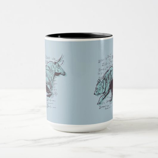 Financiering van aandelenmarktanalyse mok (Midden)