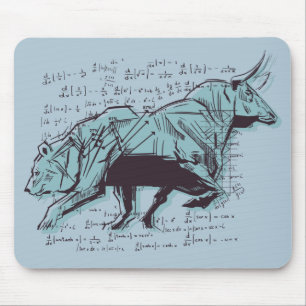 Financiering van aandelenmarktanalyse muismat