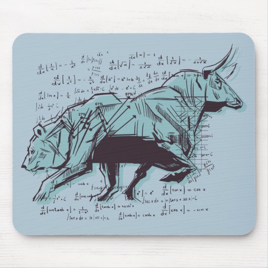 Financiering van aandelenmarktanalyse muismat (Voorkant)