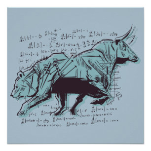 Financiering van aandelenmarktanalyse perfect poster