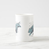 Financiering van aandelenmarktanalyse porselein kop (Voorkant)