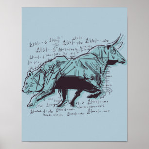 Financiering van aandelenmarktanalyse poster